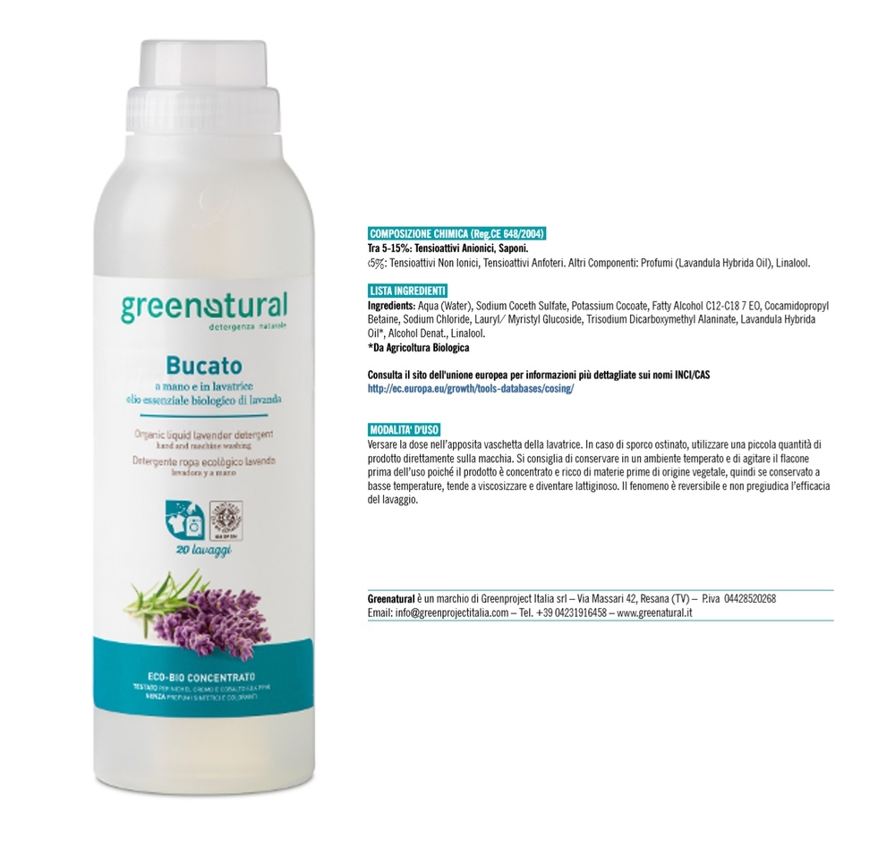 Detersivo Liquido Delicato Lavanda, 20 Lavaggi, 1 l